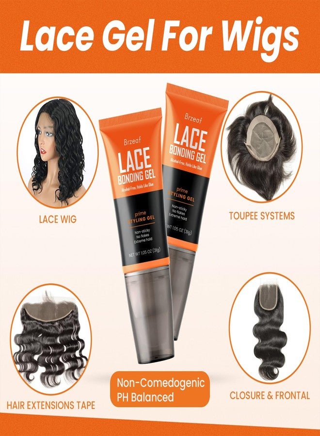 Brzeaf Lace Bonding Gel, Wig Glue, Glueless& Skin-Friendly Formula, Bold Hold Lace Glue for Wigs, New Brush Head Design, Temporary Daily for Hair for Women & Men - Image 5